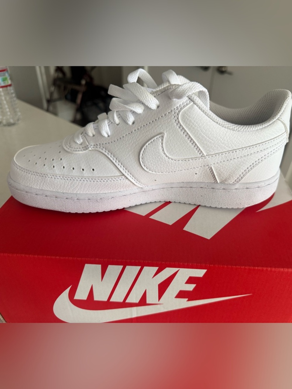 Nike Court Vision White Low-Top Sneakers - Picture 4 of 7